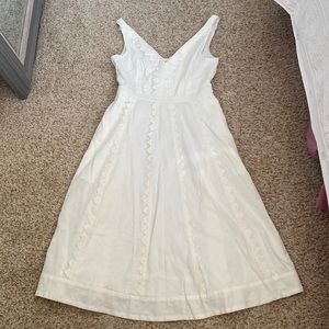 Anthropologie off-white b-neck dress